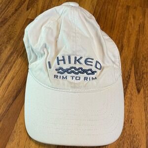 Ouray Sportswear Grand Canyon I Hiked Rim to Rim Hat Cream Cotton Adjustable Cap